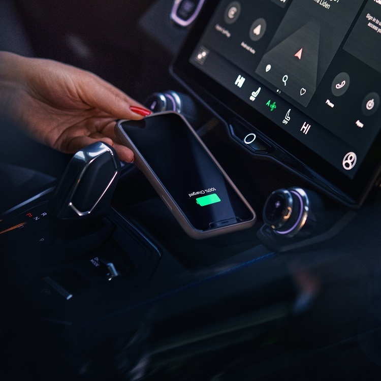 The Lynk & Co 01 has a wireless charging area right where you need it (and USB if you’re old school).